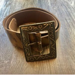 Original Italian Design Brown Leather Belt